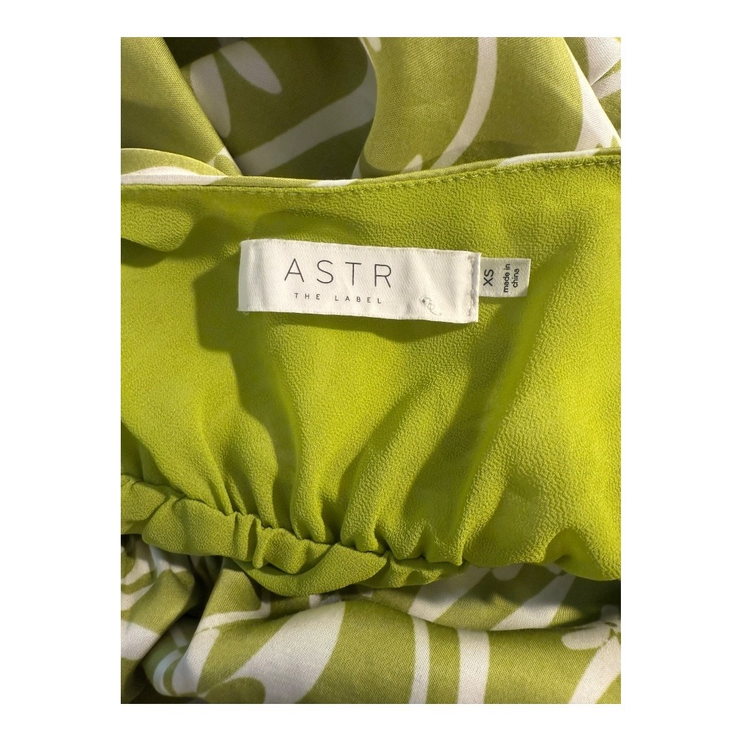Astr The Label Halter Dress Green Floral Sleeveless Party Xs — image 4 of 6